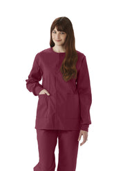 JACKET,SCRUB,WINE,CE,USEX KNIT CUF,5XL